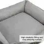 Hollypet Self-Warming Pet Bed for 25lbs Small and Medium-Sized Dogs Cats, Polyester Peach Skin Rectangular Sleeping Bag Cushion, Gray Star