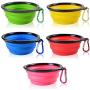 SENHAI Collapsible Travel Bowls for Dogs Cats Pets, 5 Pack Raised Bowls for Feeding Watering on Journeys Hiking Camping, Lightweight & Portable