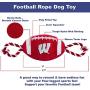 Pets First NCAA Wisconsin Badgers Football Dog Toy, Tough Quality Nylon Materials, Strong Pull Ropes, Inner Squeaker, Collegiate Team Color