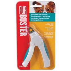 Petmate 89824 Furbuster Guillotine Dog Nail Trimmer, Small, TEAL/PEARL