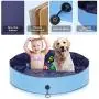 AIIYME Dog Pool, Pet Dog Pool Dog Swimming Pool, Plastic Kiddie Pool Foldable Pet Bathtub Large Pet Pool Portable Pool for Dogs, Cats and Kids Indoor & Outdoor（47’’ x 11.8’’/120 x 30 cm）