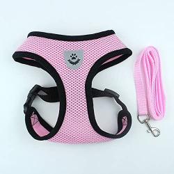 Pet Dog Vest Harnesses Puppy Cotton Polyester Adjustable Dog Mesh Harness Travel Chest Strap Vest Reflective