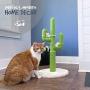 Fluffy Soul Cactus Cat Scratcher - Save Your Furniture with Durable Handmade Jute Cat Cactus Scratching Post - Loads of Entertainment for Your Cat