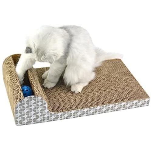GUSEN Cat Scratching Post pad mat with Ball Placed in a Side Groove of The Shelf