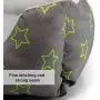 Hollypet Self-Warming Pet Bed for 25lbs Small and Medium-Sized Dogs Cats, Polyester Peach Skin Rectangular Sleeping Bag Cushion, Gray Star
