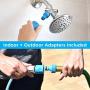 Aquapaw Pet Bathing Tool – Sprayer and Scrubber in One – Compatible with Indoor Shower or Outdoor Garden Hose – for Dog and Cat Grooming – Garden Hose and Shower Adapters Included