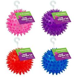 Gnawsome 2.5” Spiky Squeaker Ball Dog Toy - Small, Cleans teeth and Promotes Dental and Gum Health for Your Pet, Colors will vary