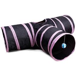 Pet Supplies cat Ring Paper Three-Way Tunnel Zhiyi cat Toy Drill Bucket Foldable cat Channel