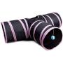 Pet Supplies cat Ring Paper Three-Way Tunnel Zhiyi cat Toy Drill Bucket Foldable cat Channel