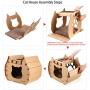 RISEPRO Cat House Scratcher Post Cardboard Condo Cave, Pet Apartment Cat Sofa, Scratching Pad, Cat Furniture, Cat Bed, Cat Scratching Post