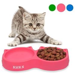 Cat Bowls - Cat Food Set of Silicone Cat Feeder Stand & Pets Food Can Cover - Cat Food Bowl Set - Cat Dish Set - Kitten Food Bowl - Cat Feeding Bowls - Cat Water Bowl