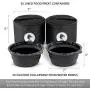Top Dog Travel Bag - Airline Approved Travel Set for Dogs Stores All Your Dog Accessories - Includes Travel Bag, 2X Food Storage Containers and 2X Collapsible Dog Bowls - Black Top Dog Travel Bag - Airline Approved Travel Set for Dogs Stores All Your Dog Accessories - Includes Travel Bag, 2X Food Storage Containers and 2X Collapsible Dog Bowls - Black