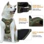 No Pull Harness for Large Dogs Medium Dogs - Adjustable Easy Control Dog Harness with Handle - Durable Reflective Vest Harness for Dog Walking Hiking Heavy Duty Tactical Military (S, Camouflage Green)