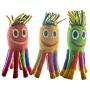 Le Sharma Eco- Octopus – Handmade 100% Natural Boiled Wool Pet Toys – Eco- Friendly Dog Toys - Organic Dog Toys- Design in USA - Small Size :9 Inches - Red Color