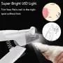 Fenley Cat Dog Nail Clippers with LED Light, Durable Sharp Blades for Large Small Dog Cat Nail Trimmers, Nail File- Ergonomic Non Slip Handle- Nail Storage Pet Puppy Nail Clippers White Fenley Cat Dog Nail Clippers with LED Light, Durable Sharp Blades for Large Small Dog Cat Nail Trimmers, Nail File- Ergonomic Non Slip Handle- Nail Storage Pet Puppy Nail Clippers White
