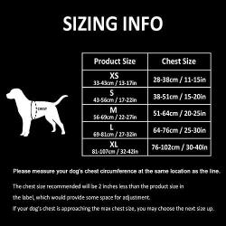 Chais Choice Best Outdoor Adventure Dog Harness. 3M Reflective Vest Caution - Please Measure Dog Before Ordering! Matching Leash and Collar Available