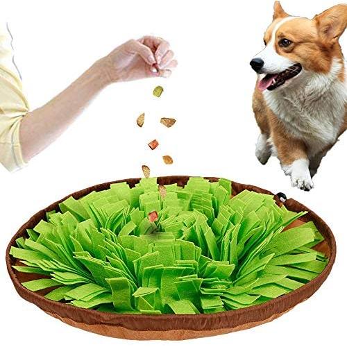 DCTOY Dog Feeding Mats Snuffle Mats, Dog Training Mats Dog Puzzle Toys, Nosework Blanket Pet Snuffle Bowl Cat Snuffle Mat for Cats Dogs,Activity Fun Play Mat for Relieve Stress Restlessness