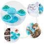 senyouth 3 PCS Chewing Cat Toy Sets, Rotatable & Luminous, Chewable and Massage, Fun Interactive Kitten Toys Including Realistic Swing Fish, Windmill Turntable with Bell, Organic Catnip
