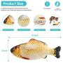Growom Electric Fish Cat Toy, Funny Interactive Pets Pillow Chew Bite Kick Supplies Catnip Toys Perfect for Cat/Kitty/Kitten Fish Flop Lifetime Replacement Guarantee