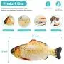 Growom Electric Fish Cat Toy, Funny Interactive Pets Pillow Chew Bite Kick Supplies Catnip Toys Perfect for Cat/Kitty/Kitten Fish Flop Lifetime Replacement Guarantee