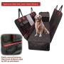 GAXCO Dog Car Seat Cover, Convertible Dog Hammock with Mesh Window for Back Seat, Waterproof Scratchproof Pet Back Seat Protector with 3 Storage Pockets, Durable Dog Seat Cover for Cars Trucks SUVs