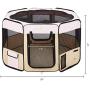 Zampa Portable Foldable Pet playpen Exercise Pen Kennel + Carrying Case for Larges Dogs Small Puppies/Cats | Indoor/Outdoor Use | Water Resistant