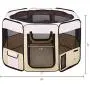 Zampa Portable Foldable Pet playpen Exercise Pen Kennel + Carrying Case for Larges Dogs Small Puppies/Cats | Indoor/Outdoor Use | Water Resistant