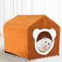 Octagon Cat Houses for Indoor Cats, Covered Cat Bed Cave for Small Pet/Kitten/Puppy/Rabbit, Cat Condo with Removable&Washable Cushion&Cover