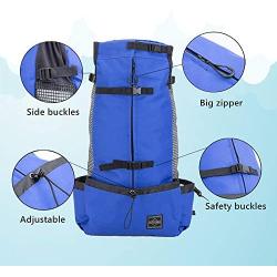 mcgrady1xm Dog Backpack Carrier for Small Medium Large Dogs, Puppy Backpack Extra Pockets Adjustable Pet Backpack Carrier for Bike Hiking Motorcycle