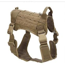 owosald Tactical Dog Holster, Adjustable pet Holster, pet Vest, Military Dog Holster,Medium，XL Velcro Patches for Dog Harness
