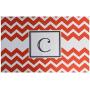 KESS InHouse Kess Original Monogram Chevron Red Letter C Feeding Mat for Pet Bowl, 24 by 15-Inch