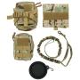 Tri Cloud Sports Dog Tactical Harness – 1000D Nylon Molle Vest Includes Leash | 3 Pouches | 3 Patches | Collapsible BPA Free Bowl