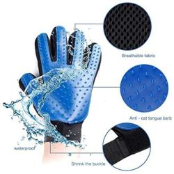 Master Komfy Pet Grooming Gloves 1 Pair Enhanced Five Fingers Deshedding Gloves for Pets/Dogs/Cats, Long/Short Hair