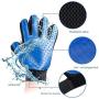 Master Komfy Pet Grooming Gloves 1 Pair Enhanced Five Fingers Deshedding Gloves for Pets/Dogs/Cats, Long/Short Hair