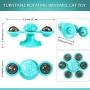 Windmill Cat Toy Interactive Cat Funny Toy with Suction Cup Portable Turntable Rotating Windmill Cat Toy Soft Silicone Scratching Tickle Cats Hair Brush Grooming Shedding Massage for Cats