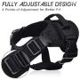 Tactical Service Dog Harness, Adjustable Military Working Dog Harness Tear-Resistant for Heavy Duty, Hunting, Walking, Hiking - Training Harness with Handle Easy Control for Large and Medium Dogs