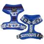 Sassy Woof Adjustable Dog Walking Harness for All Breeds - Modern and Stylish in Dotty, Deep Blue, and Palms – Sizes: X-Small, Small, Medium, and Large