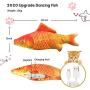 HI NINGER Electric Floppy Fish Cat Toy 4 Pieces for Indoor Playing Fun Cat Play Toy, Cat Toys for Indoor Cat Dog-Imitation Mouse, Catnip, Cat Teaser Stick