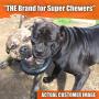 Ultra-Durable Chew Toy - Lifetime Replacement Guarantee - Tested & Approved by Large Breeds & Aggressive Chewers - Strong, Durable, Tough, Interactive Natural Rubber Dog Toy for Super Chewers