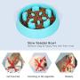 JASGOOD Slow Dog Bowl,Fun Slow Feeder Dog Bowl,Anti-Gulping Dog Slow Feeder Stop Bloat,Slow Eating Dog Bowl