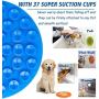 Kwispel Dog Lick Pad | Dog Puzzle Lick Mat with Clean Brush | Silicone Dog Slow Feeder Lick Mat with Super Suction for Pet Bathing, Grooming and Training