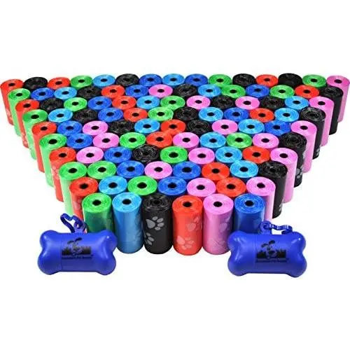 Downtown Pet Supply Dog Pet Waste Poop Bags with 2 Leash Clips and Dispensers (Bags: 520, 740, 1000, or 2200, Colors: Rainbow, Rainbow with Paw Prints, Blue, Black, Black Paw Prints, Pink, Purple) Downtown Pet Supply Dog Pet Waste Poop Bags with 2 Leash Clips and Dispensers (Bags: 520, 740, 1000, or 2200, Colors: Rainbow, Rainbow with Paw Prints, Blue, Black, Black Paw Prints, Pink, Purple)