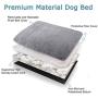 AIPERRO Dog Bed Crate Pad Mat with Removable Washable Cover, Non Slip Plush Pet Sleeping Mattress Thick Soft Cotton Cushion for Small Medium Large Dogs (Grey, 40'' x 27'')