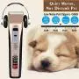 Dog Grooming Clippers 5-Speed Professional Cordless Pet Hair Clippers Trimmer Kit Heavy Duty,Low Noise Rechargeable Electric Cat Grooming Tools for Thick Coats,Large Dogs with Intelligent LCD Reminder