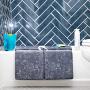 Bath Kneeler with Elbow Rest Cushioned Grey Baby Wash Pet Bath Mat Animal Print