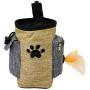 Dog Treat Pouch, Dog Treat Bag for Training Small to Large Dogs, Easily Carries Pet Toys, Kibble, Treats, Built-in Poop Bag Dispenser - Brown