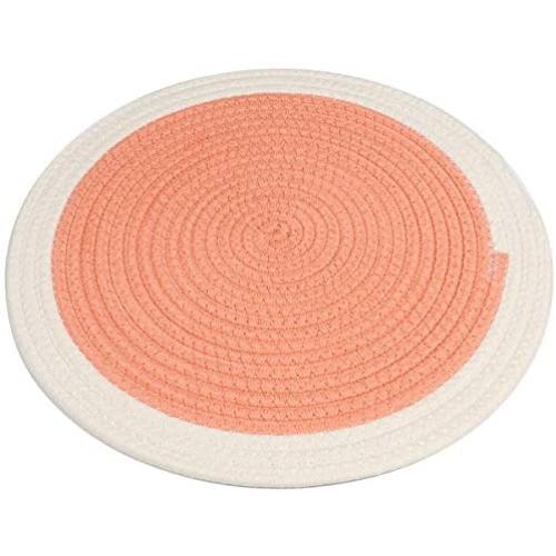 N/P Cat Scratch Pad for Small and Medium Cat, Natural Cotton Cat Scratcher Mat, Cat Claw Grinding Pad, Mat for Cat Nest & Protect Carpets and Sofas Alfombrilla para Rascar Gato (Diameter: 14.1''/36CM)