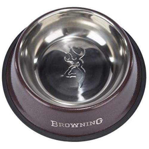 Browning Stainless Steel Dog Bowls, Outdoor Style Dog Food Bowl
