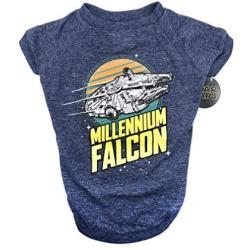 Star Wars for Pets Millennium Falcon Dog Tee | Dog Shirt for Small Dogs | X-Small, Blue (FF11832)