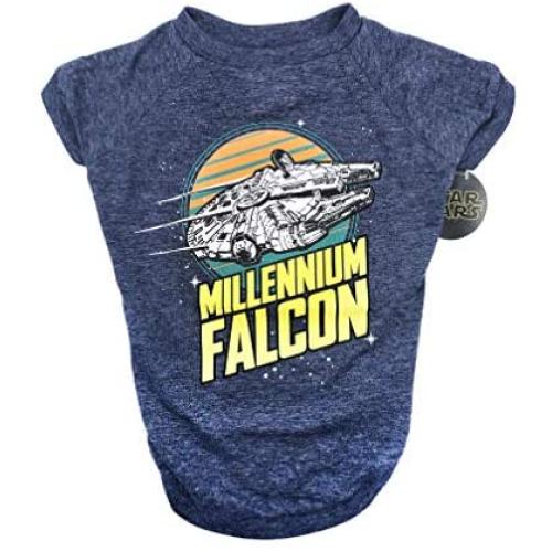 Star Wars for Pets Millennium Falcon Dog Tee | Dog Shirt for Small Dogs | X-Small, Blue (FF11832)